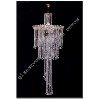 Lamp "Crystal Waterfall" diam. 700 mm LONG with suspension 