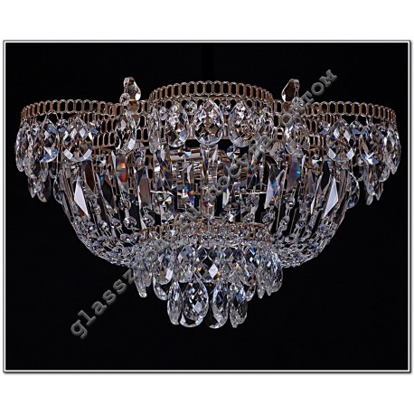 Chandelier Crystal Chamomile 3 lamps with a mirror 