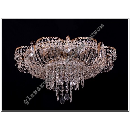 Chandelier Crystal" 6 lamps with a mirror 