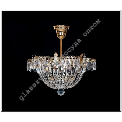 Lamp "Crystal Chamomile" 1 lamp Dome suspension