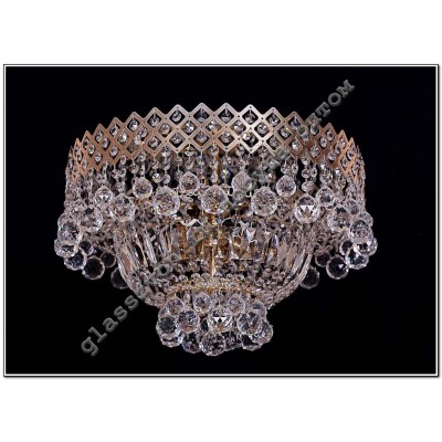 Lamp Crystal Waterfall CROWN No. 1 with a mirror