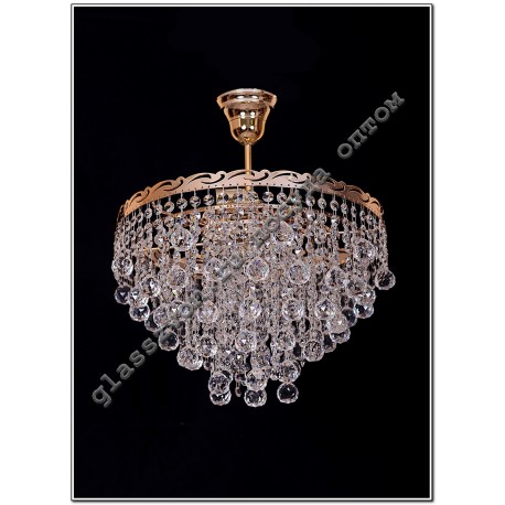 Crystal drop lamp 3 lamps cone 40 or ball 40 