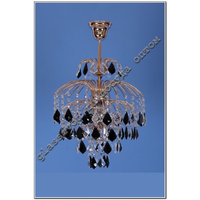 Crystal Spray Fixture with suspension 3 lamps Color Cube